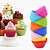 Kit 12 Forminhas Cupcake Cores Variadas Silicone Prime Chef - Imagem 5