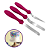 Kit 3 Espátulas em Inox para Decorar Bolos Rosa Prime Chef - Imagem 6