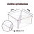 CAIXA ACRÍLICA C/ DIVISÓRIA 12X12X6 TRANSPARENTE OLDANI - Imagem 2