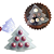 05 Pé De Brigadeiro Árvore De Natal Cristal Docinhos Confeitaria Festas Flip - Imagem 1