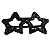 Kit Acessórios Presilhas Óculos Estrela Preto Brilhante c/2 pcs Cromus - Imagem 4