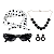 Kit Acessórios Fantasia Anos 60 Branco e Preto Poá Adulto c/5 pcs Cromus Festas - Imagem 1
