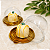 10 Mini Cake Box Redonda Ouro Embalagem Lembrancinhas Pão De Mel Donuts Cupcake Bolo Aniversário Festa Flip - Imagem 2