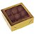 10 Caixas Laminadas Ouro Com Visor Para 9 Doces Presente Embalagem Brigadeiros Encomendas Natal Festa C4671 Ideia - Imagem 5