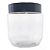 POTE REDONDO 250ML COM TAMPA  - PRETO - Imagem 1