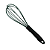 FOUET SILICONE 23CM PRETO PRIME CHEF - Imagem 1
