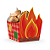 CACHEPOT FOGUEIRA JUNINA - ARRAIA PCT C/ 10 UN C5521 IDEIA - Imagem 1