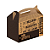50 CAIXAS PARA KIT LANCHE KRAFT COM FRASES 19X14X9CM - Imagem 1