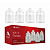 POTE DE VIDRO BOJUDO 250 ML COM TAMPA HERMETICA C/4UN ALLMIX - Imagem 1
