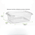 Pote Tampa Retangular PP 500ml C/10un Plastilânia - Imagem 2