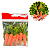 Cenoura Decorativa Laranja/Verde 12cmX7cm Jogo C/6un Cromus - Imagem 1