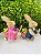 Enfeite Decorativo Páscoa Coelho Com Carrinho Azul Ou Rosa HP027 Silver - Imagem 3
