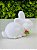 3 Coelhos Cenoura Flocado Branco 7cm Decoração Cenário Páscoa Cromus 1096661 - Imagem 4