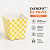 8 Cachepot De Papel Xadrez Junina Amarelo HJ058B Silver - Imagem 2