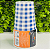 Copo Papel Xadrez Azul Festa Junina Pct c/10un MX054S Silver - Imagem 1