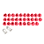 Kit Crimbos Letras Glamour Rosa Bebe (2 cm) - Pct c/ 10 un BlueStar - Imagem 1