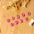Kit Carimbos Numeros Glamour Rosa Bebe (2 cm)  PC/10UN BLueStar - Imagem 1