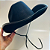 Chapéu Cowgirls Curvado C/1un Preto Ponto das Festas - Imagem 4