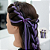 Presilhas Com Mechas Preto E Roxo 35cm C/6un Ponto Das Festas - Imagem 4