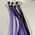 Presilhas Com Mechas Preto E Roxo 35cm C/6un Ponto Das Festas - Imagem 2