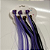 Presilhas Com Mechas Preto E Roxo 35cm C/6un Ponto Das Festas - Imagem 6