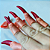Unhas De Bruxa C/10un Vermelho Ponto Das Festas - Imagem 1