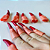 Unhas De Bruxa C/10un Vermelho Ponto Das Festas - Imagem 2