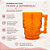 Caneca Caveira Halloween Eventos Temáticos 588ML Cromus Laranja 29005602 - Imagem 3