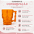 Caneca Caveira Halloween Eventos Temáticos 588ML Cromus Laranja 29005602 - Imagem 6