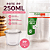 Kit Pote Com Tampa Redondo PP 250ml Pct C/20un Plastilânia - Imagem 1
