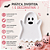 Bandeja Fantasminha 23cm Branco Halloween Festplastk 03180 - Imagem 4