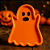 Bandeja Fantasminha 23cm Laranja Halloween Festplastik 03177 - Imagem 1