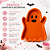 Bandeja Fantasminha 23cm Laranja Halloween Festplastik 03177 - Imagem 4