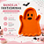 Bandeja Fantasminha 23cm Laranja Halloween Festplastik 03177 - Imagem 2