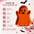 Bandeja Fantasminha 23cm Laranja Halloween Festplastik 03177 - Imagem 5