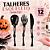Talheres Esqueleto Preto Pt c/12 un Halloween Cromus 29012221 - Imagem 3