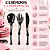 Talheres Esqueleto Preto Pt c/12 un Halloween Cromus 29012221 - Imagem 6