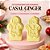 Kit Cortadores com Carimbos Natal Casal Ginger 7cm BlueStar - Imagem 1