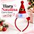 Tiara Gorro Noel Cinto Branco Ouro 25cm Pct C/1un Natal Cromus 1087750 - Imagem 1
