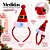 Tiara Gorro Noel Cinto Branco Ouro 25cm Pct C/1un Natal Cromus 1087750 - Imagem 7