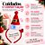 Tiara Gorro Noel Cinto Branco Ouro 25cm Pct C/1un Natal Cromus 1087750 - Imagem 5