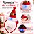 Tiara Gorro Noel Cinto Branco Ouro 25cm Pct C/1un Natal Cromus 1087750 - Imagem 8
