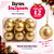 Bola Glitter Ouro 4cm Jogo Com 12 Peças Natal Cromus 1921464 - Imagem 7