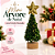 Decoração Mini Árvore Verde/Ouro 17,5x6,5cm Pct C/1un Natal Cromus 1097073 - Imagem 1