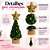 Decoração Mini Árvore Verde/Ouro 17,5x6,5cm Pct C/1un Natal Cromus 1097073 - Imagem 3