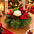 Porta Vela Com Aarranjo Verde/Vermelho/Marrom 15cm C/1un Natal Cromus 1043328 - Imagem 5