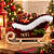 Decoração Trenó Veludo Vermelho/Cru 12cm C/1un Natal Cromus 3113165 - Imagem 6