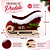 Decoração Trenó Veludo Vermelho/Cru 12cm C/1un Natal Cromus 3113165 - Imagem 7
