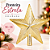Ponteira Árvore Estrela Ouro 14,5cm C/1un Natal Cromus 1096925 - Imagem 1