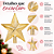 Ponteira Árvore Estrela Ouro 14,5cm C/1un Natal Cromus 1096925 - Imagem 3